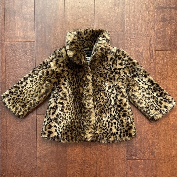 OshKosh B'gosh Kids Leopard Print Faux Fur Jacket, Size 18 Months - Picture 2 of 13